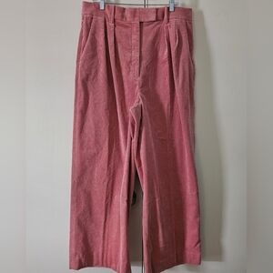 Banana Republic Salmon Pink Wide Legged Corduroy Pants. Size 16. NWOT.